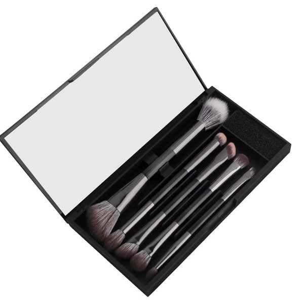 5 Stück Doppelseitiger Make-up-Pinsel, Doppelkopf-Makeup-Pinsel Set Pinsel Vielseitigkeitskollektion, Foundation Puder
