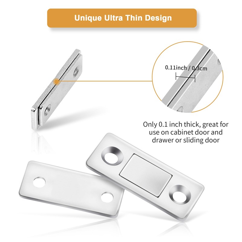 Blifula Cabinet Magnetic Catch 10Pack Ultra Thin Cabinet Door Magnetic