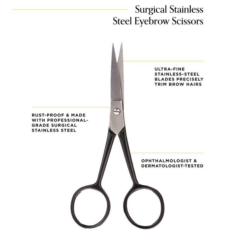 Arches and Halos Surgical Stainless Steel Eyebrow Scissors - Eyebrow