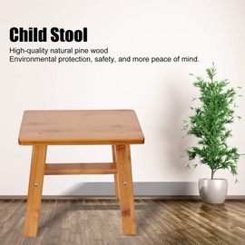 Hyuduo Bamboo Folding Stool, Multipurpose Small Stool, Child Stool, Low Stool Children Bench For Home Living Room(S Rectangle),Stool/Footrest