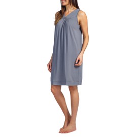 Fishers Finery Women's Sleeveless Nightgown;Relaxed Fit; Plus Size (Gry, XXL) Gray