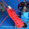 Adjustable Cable Lockout Fish Shaped Stainless Steel Safety Cable Lock