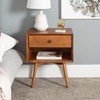 Walker Edison Mid Century Modern Wood Nightstand Side Table Bedroom