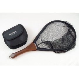 Daiwa Portable Fishing Net Black Wood Nylon S Compact