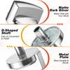 MOOTVGOO 5 Pack WB03X25796 Stainless Steel Stove Knobs Compatible with