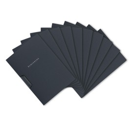 Elba 36411AZ Applications Folder 2 Part High Quality Cardboard for 30 DIN A4 Pages with Clip Fix System Set of 10 Charcoal