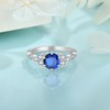 Inpasne Sapphire Ring for Women 925 Sterling Silver Engagement Promise