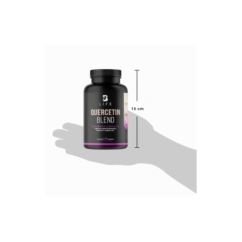 B Life Quercetina de 180 Cápsulas con Ingredientes naturales: Vitamina