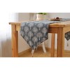 CosyAurora Linen Table Runner Mulberry Trees Navy Blue, Seasonal Kitchen