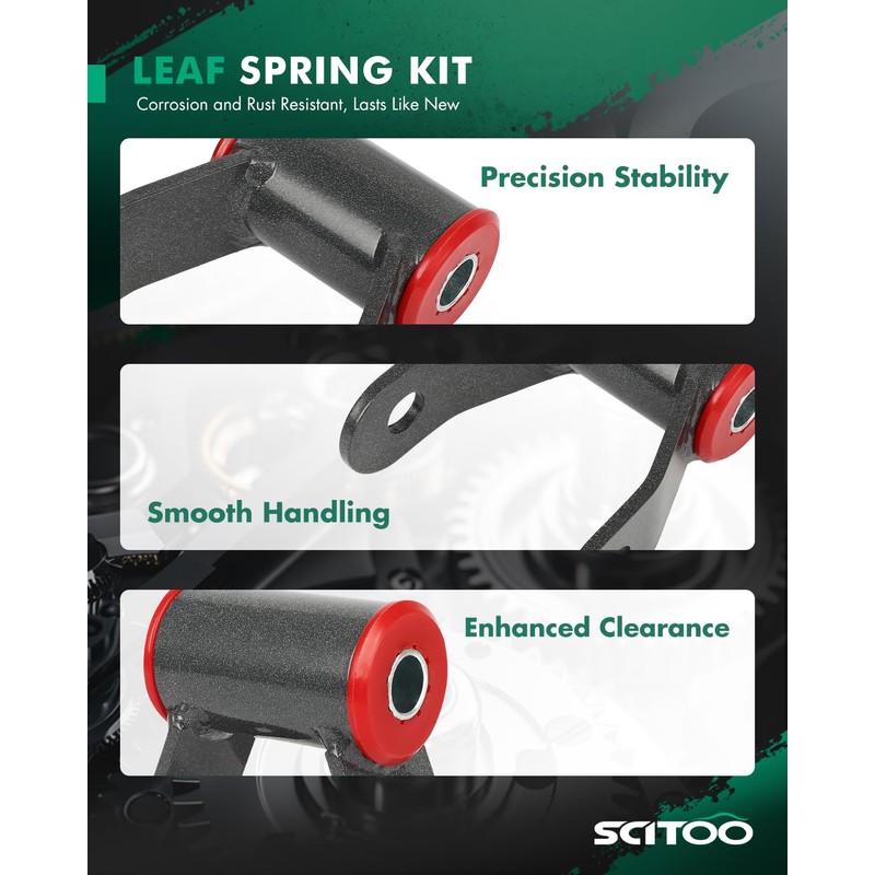 SCITOO 2" Rear Drop Lowering Shackles Kit 1998-2011 for Ford
