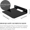 Small Black Metal Wall Shelf, 6.1 x 5.1 in Floating