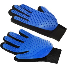 Cat Gloves for Grooming, Pet Grooming Gloves for Removing Floating Hair, Grooming Gloves for Dogs, Five Finger Hair Rubbing Gloves for Cat and Dog Massage and Bathing-1Pair