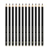 FABER-CASTELL Pitt Graphite 205238 Pencils Set Matte 12 Drawing Pencils
