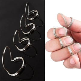 4 Pcs Butterfly Finger Picks - Adjustable Alloy Thumb Picks for Guitar & Bass (Silver)