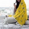 Honeycomb Cute Bee Yellow Hooded Blankets for Couch Sofa Throw