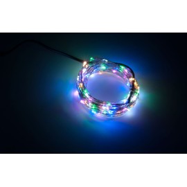 Karlling USB Plug in LED Fairy Lights,100 LED Bulbs 33 Ft Silver Wire Waterproof Starry String Lights for Bedroom Patio Garden Party Wedding Commercial Lighting (RGB)