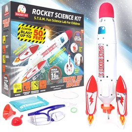 BLOONSY Water Rocket Science Kit for Kids 8-12 | Model Rocket Bottle Launcher | Build Your Own Rocket Science Starter Kit | STEM Space Toys for Boys and Girls