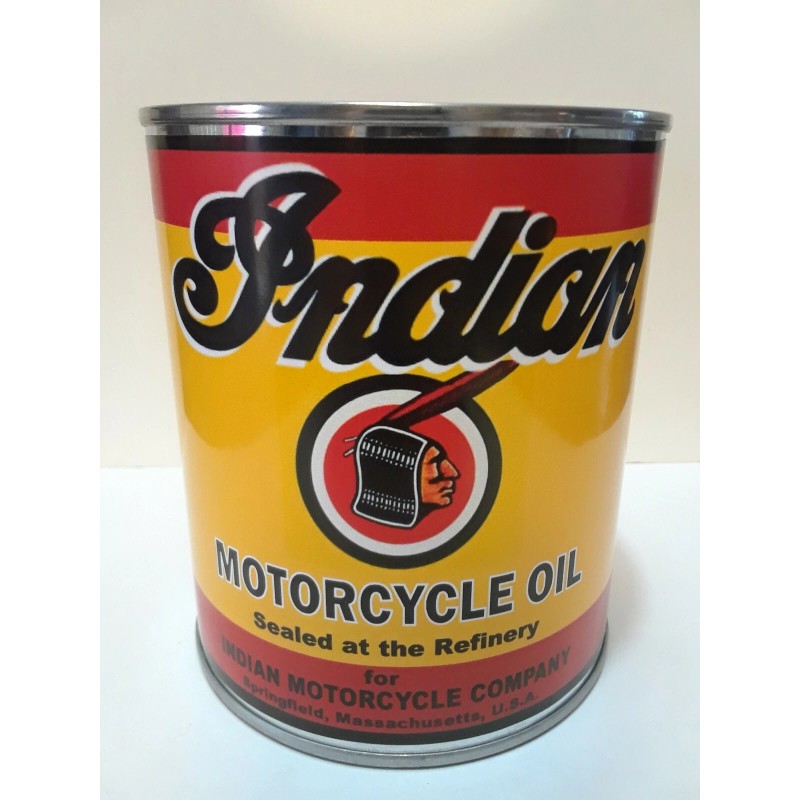 Indian Motorcycles Vintage Indian Motorcycle Oil Can 1 qt -