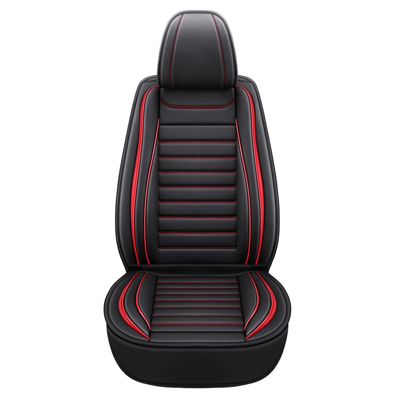 MINGBRON Leather Car Seat Covers Full Set, Universal Faux Leather