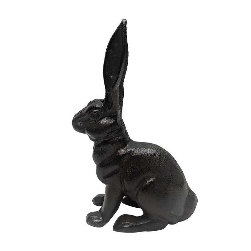 Treasure Gurus Cast Iron Rabbit Door Stop Stopper Metal Outdoor