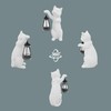 mikilov Cat Resin Statue with Solar Lantern (Hand) - Outdoor