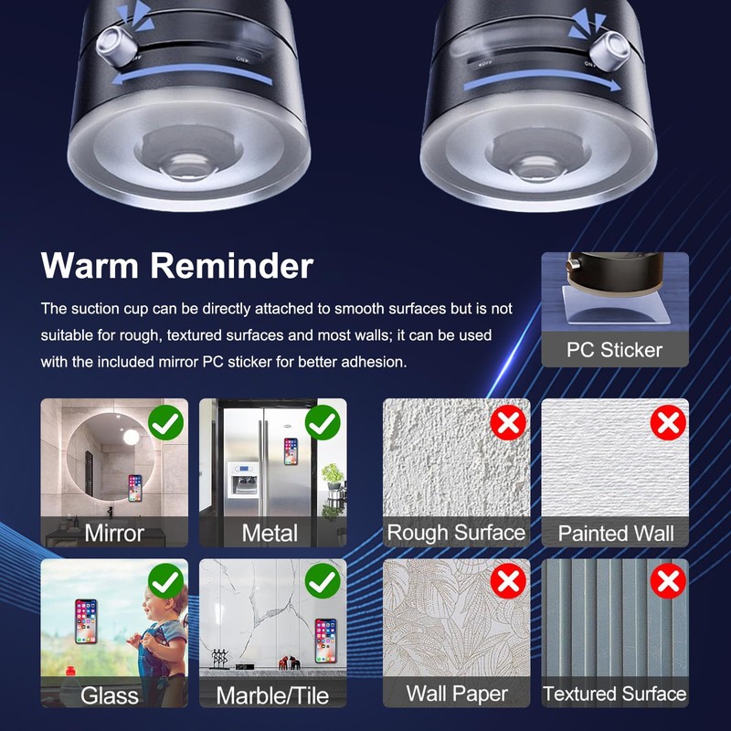 Juformin New Version Vacuum Magnetic Car Phone Holder, Dual-Sided Attachment,