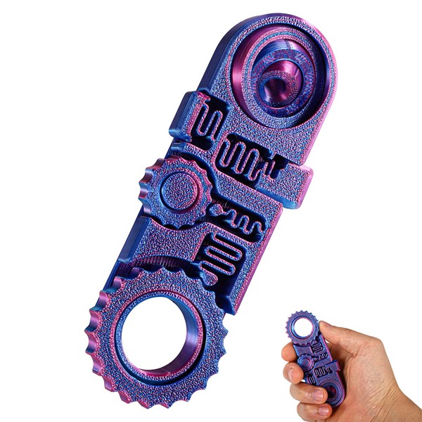 Lyreh 3D Printed Gear Spinner Fidget Toy, Fidget Ring Sensory