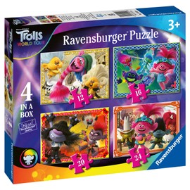 Ravensburger Trolls 2 World Tour 4 in Box (12, 16, 20, 24 Pieces) Jigsaw Puzzles for Kids Age 3 Years Up