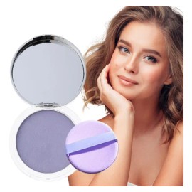 Polvo Matificador Seda Cremoso Lavanda Maquillaje Mate F Tono Morado Transparente