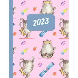 2023 Weekly and Monthly Planner Yoga Cats: Cute Cat Themed 2023 Calendar Notebook Daily Agenda & Simple Organizer | Kitty Yoga Design