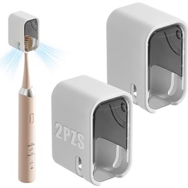 Portacepillos de Dientes,2 Piezas Porta Cepillo de Dientes para Baño Pared con Funda Impermeable,Estructura de Ventilación,Sin Perforación,Organizador de Cepillos de Dientes,Para Baño,Dormitorio