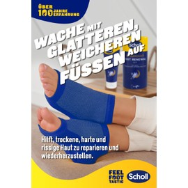 Scholl Overnight Foot Care Set, Foot Care Cream 60 ml, Reusable Gel Heel Socks, 1 Pair - For Dry Feet, Visible Results in 1 Night, Contains 5% Urea, Shea Butter and Coconut Oil
