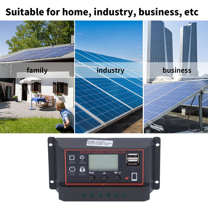 Smart Charge Controller Solar Battery Panel Charging Protection Device with