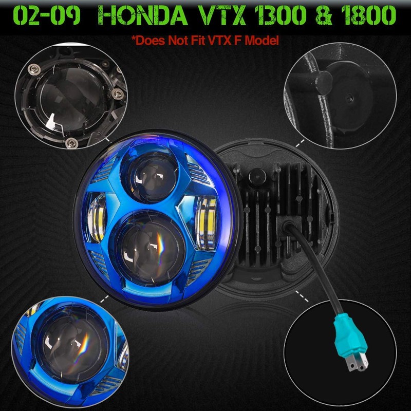 SLK-Customs VTX 5 3/4" LED Headlight Kit with Bracket and
