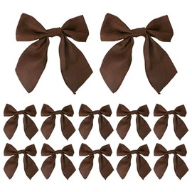 Meseey Brown Burlap Bows 12 Pack 6 Inch Farmhouse Christmas Bow for Tree,Gift Wrapping & Stockings,Reusable Rustic Party Supplies (Brown)