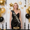 Dimetey 40th Birthday Sash and Tiara Set, Black and Gold,