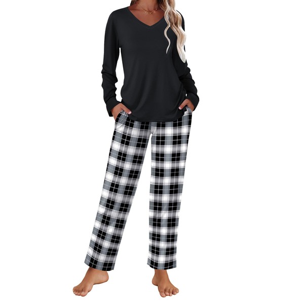 Ekouaer Womens Pajama Sets 2 piece Lounge Sets for Women