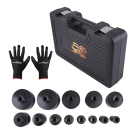 maXpeedingrods 13pcs Grooved Locknut Socket Set 1/2" dr. Internal Teeth 18-80mm 60mm Long Deep