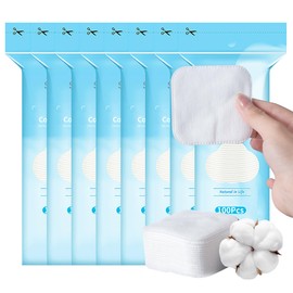 SHINO SHINO Natural Square Cotton Pads Biodegradable Pads Makeup Remover Cotton for Sensitive Skin - Beauty, Personal Care, Baby Care Daily Cosmetics (Pack of 8)