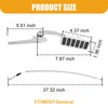 RADHLBNIU Universal Aluminium Accelerator Pedal 24" with 36" Stainless Steel