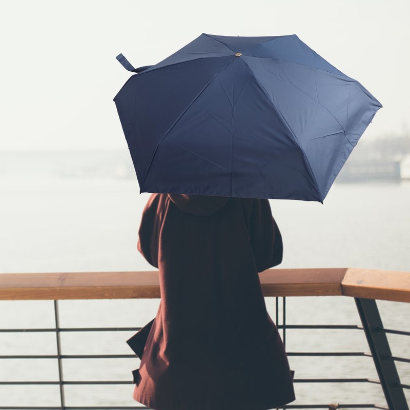 Dual Use Mini Umbrella with Storage Bag Lightweight UV Protection