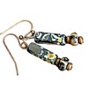 Bronze and Black Marbled Bead Earrings. Jewelry Earrings for Women