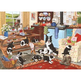 The House of Puzzles - Collie Wobbles Jigsaw - 1000 Piece Jigsaws For Adults, Artist Illustrated, Scenic Landscape, Deluxe Puzzle Gifts