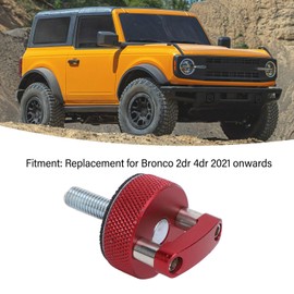 8PCS Hard Top Quick Removal Fastener Thumb Screw, Hard Top Mounting Screws with Integrated D Ring for Bronco 2dr 4dr (Red)