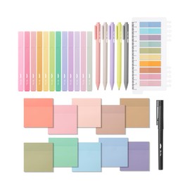 Mr. Pen- Aesthetic Book Annotation Kit, 38 pcs, Aesthetic Highlighters and Gel Pens, Transparent Sticky Notes, Transparent Sticky Tabs for Books, No Bleed Highlighters for Bible Pages No Bleed