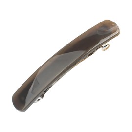 Nakanoya AMBT35 Barrette, 2.6 inches (65 mm), 1 Piece, Plain, Plain, Simple, Earth Color, Dull Color, Clear, Translucent, Curved, Arch, Narrow, Elongated, Square, Rectangle, Glossy, Glossy, Medium