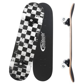 Nattork 31 Inch Complete Skateboard, Standard Skateboards for Beginners, Wood 9 Layer Canadian Maple Trick Skate Boards for Boys Girls Youth Teens Adults