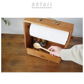 Hyundai Department Store CAMPER A465 Kitchen Paper Box, Brown, W11.0 x D 5.9 x H 11.8 inches (28 x 15 x 30 cm)
