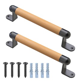 Dolibest Handrail Wooden 25cm Grab Rail Kids Elder Safety Handle Grip Bar
