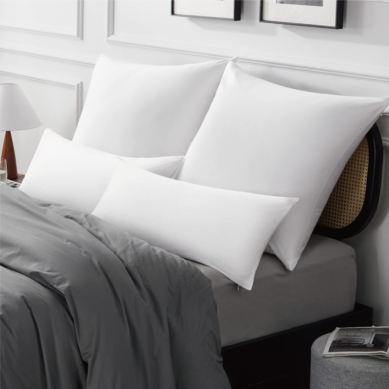Bedsure Cushion Cover 40 x 80 cm Cotton White -